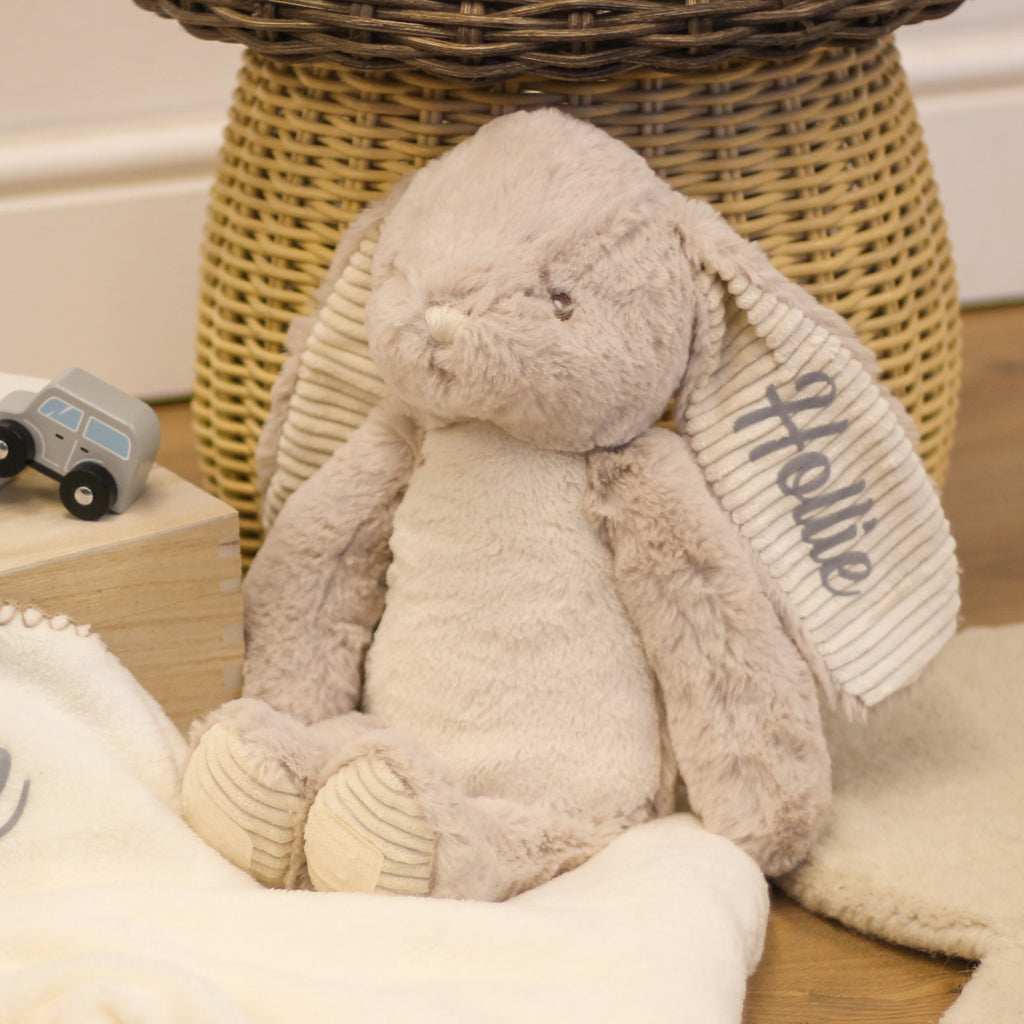 Personalised Rabbit And Matching Blanket Soft Toy