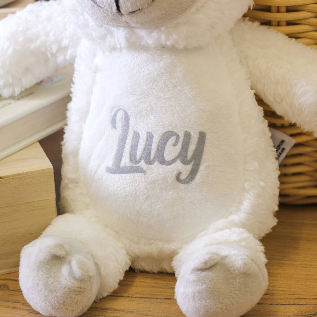 Personalised Lamb Soft Toy Teddy Bear Gift For Children