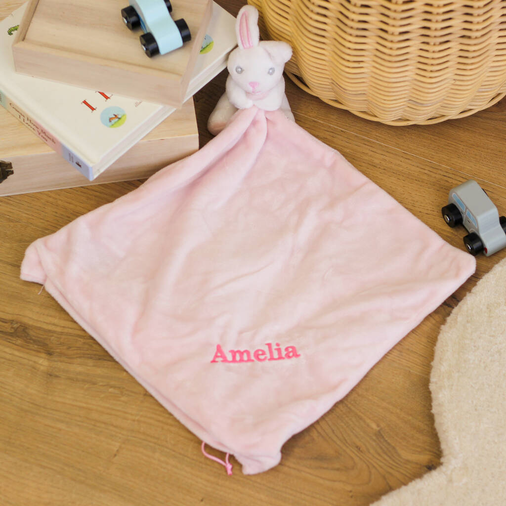 Personalised Rabbit Blanket Gift For New Baby