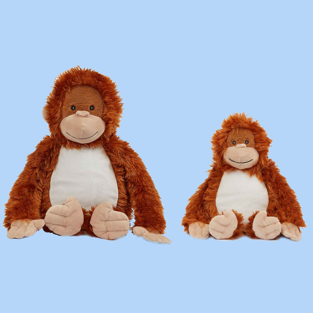 Personalised Orangutan Monkey Teddy Bear Kids Gift Toy