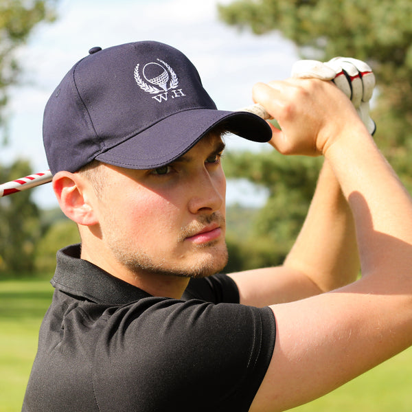 Personalised Golf Wreath Mens Cap Hat Gift For Him