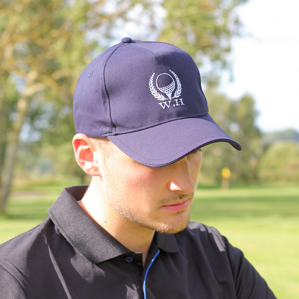 Personalised Golf Wreath Mens Cap Hat Gift For Him