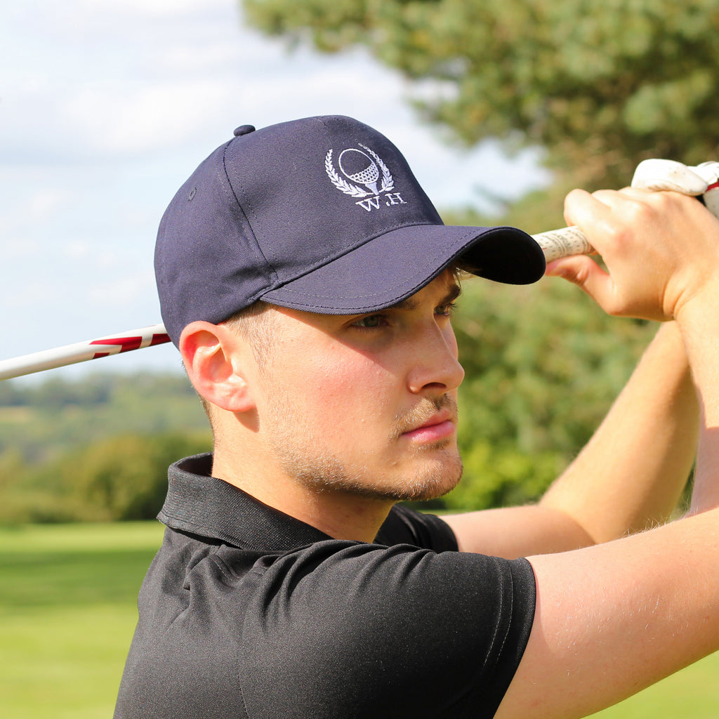 Personalised Golf Wreath Mens Cap Hat Gift For Him