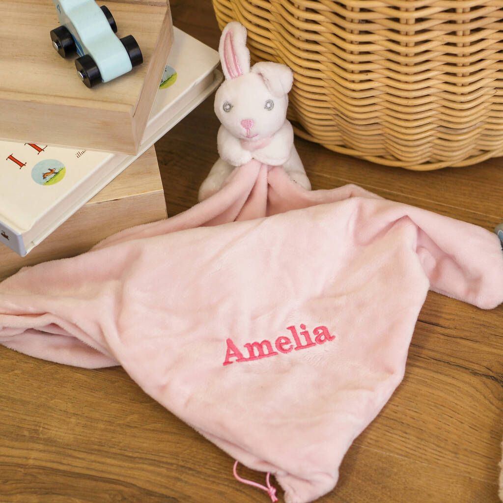 Personalised Rabbit Blanket Gift For New Baby