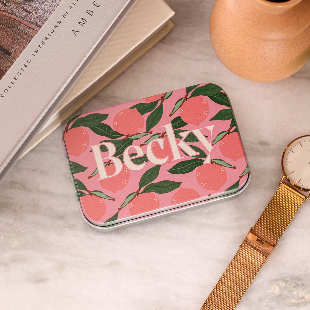 Personalised Floral Tin Box Gift For Her Keepsake