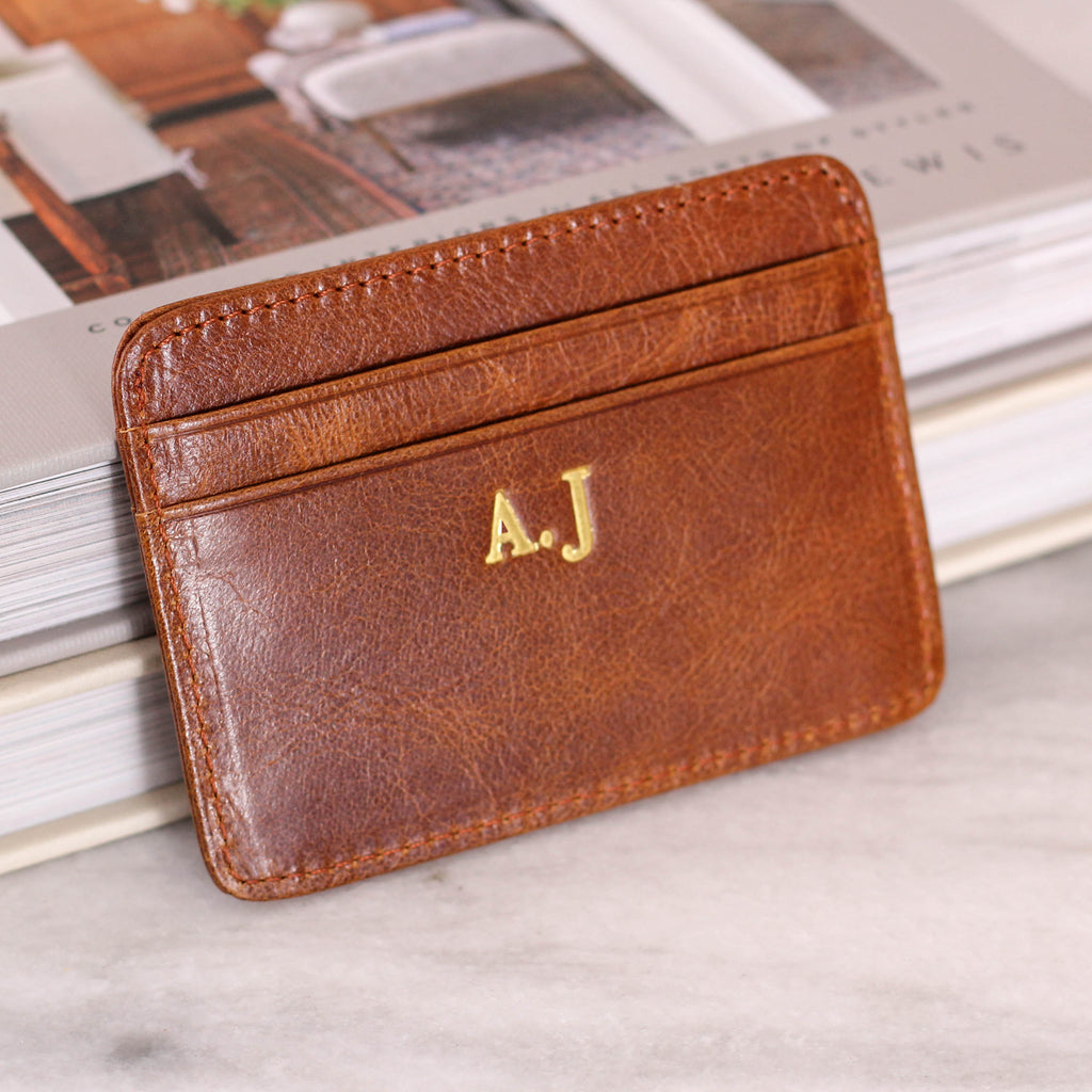 Personalised Initials Slim Credit Card Holder