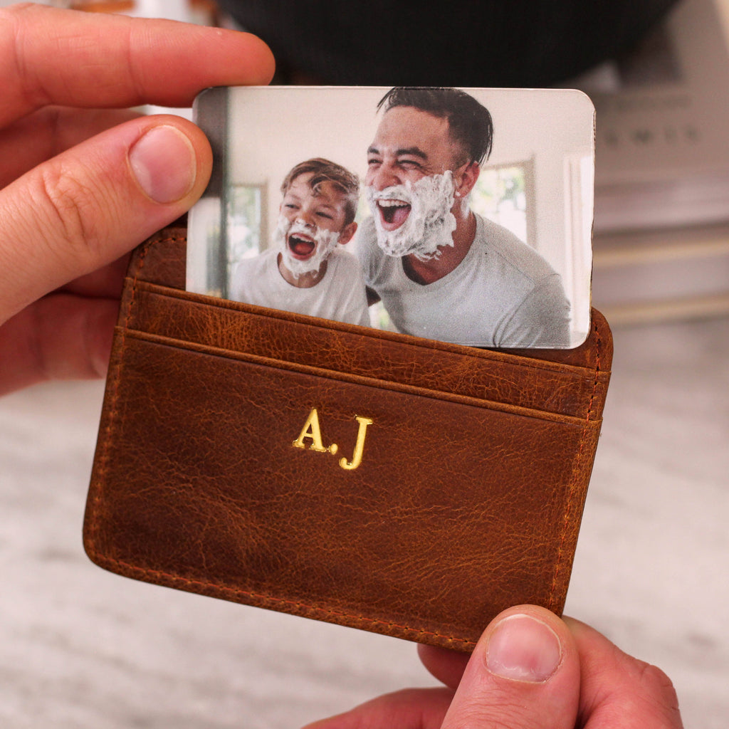 Personalised Slim Credit Card Holder Gift His Birthday