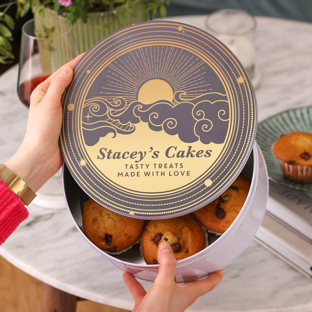 Personalised Sunrise Cake Tin Baking Gift For Her