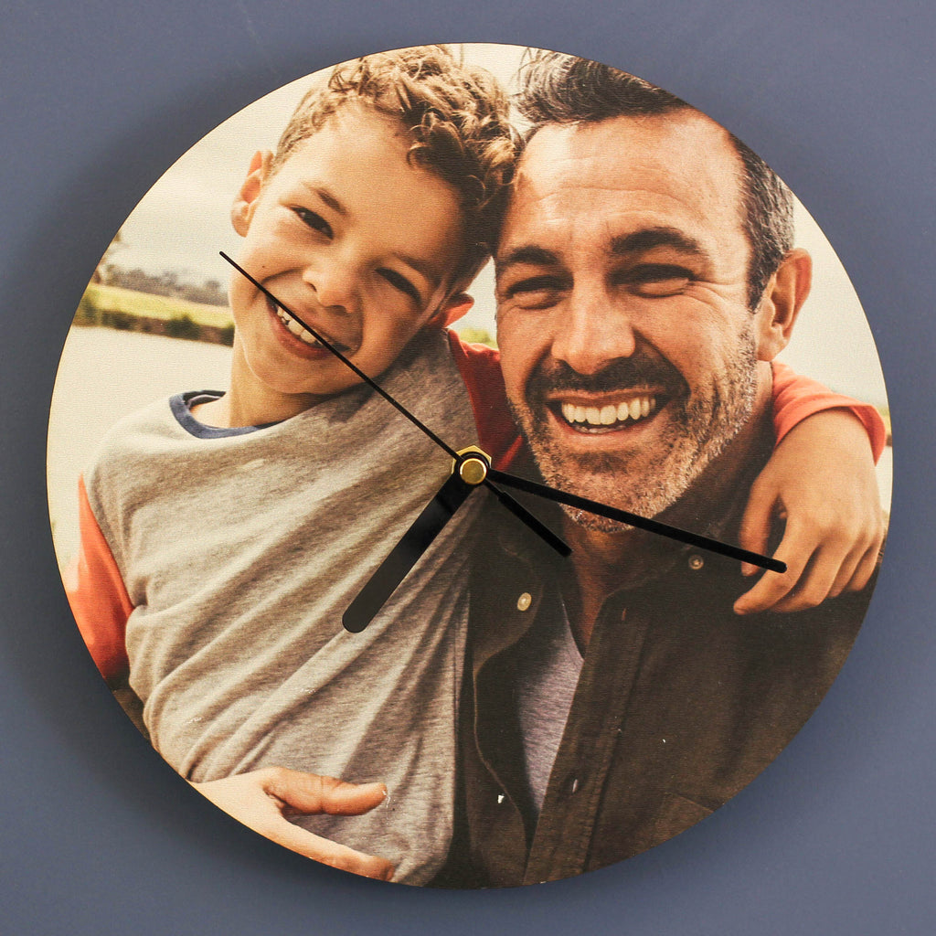 Personalised Father's Day Photo Upload Wall Clock