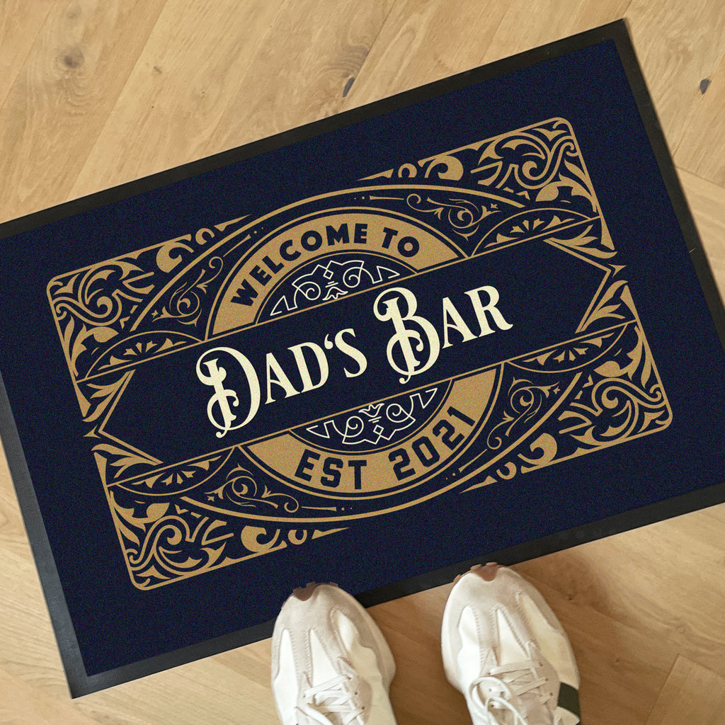 Personalised Dads Pub Home Bar Accessories Doormat