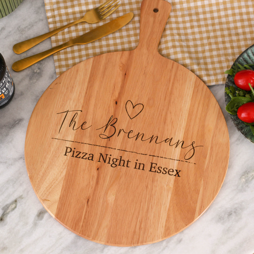 Personalised Family Night Pizza Chopping Board For Home