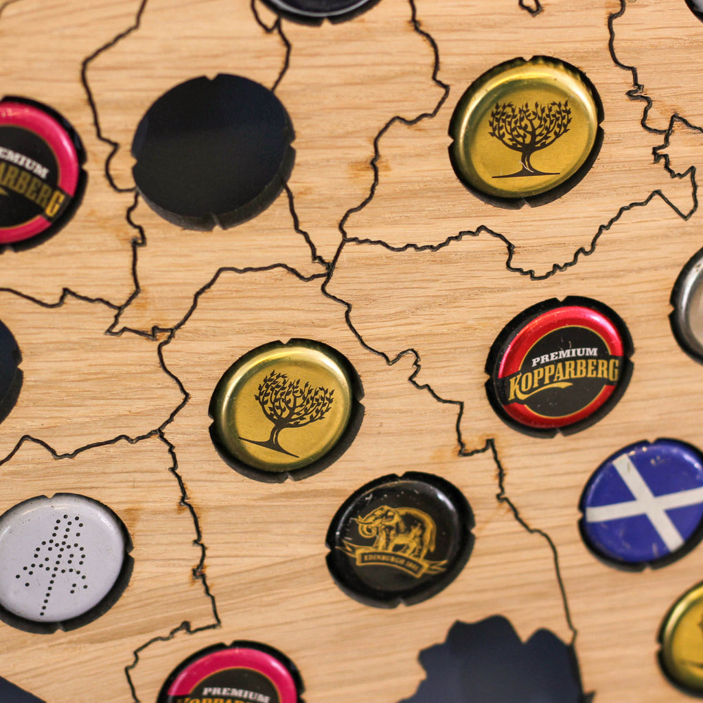 Personalised London Map Beer Bottle Cap Collector Gift