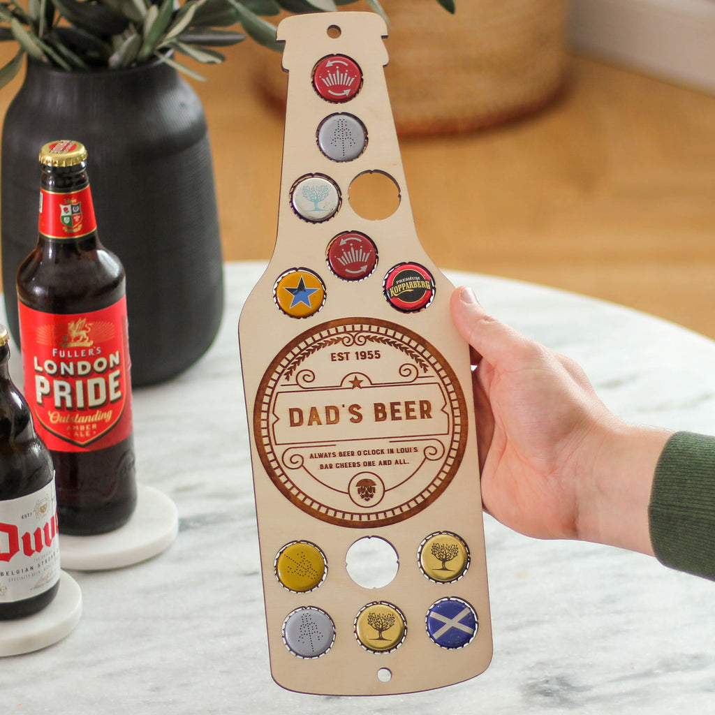 Personalised Birthday Beer Bottle Cap Collector Gift