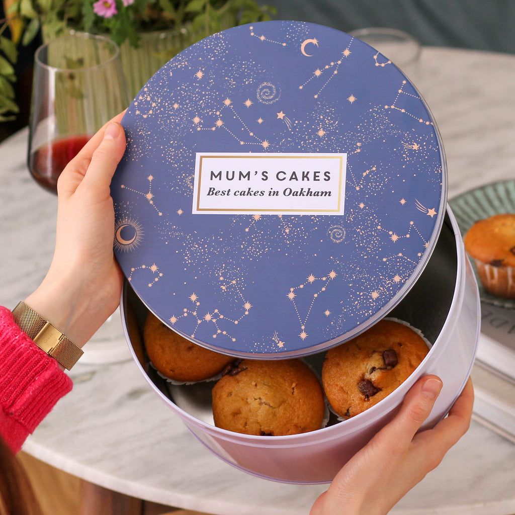 Personalised Stars Cake Baking Tin Gift For Her