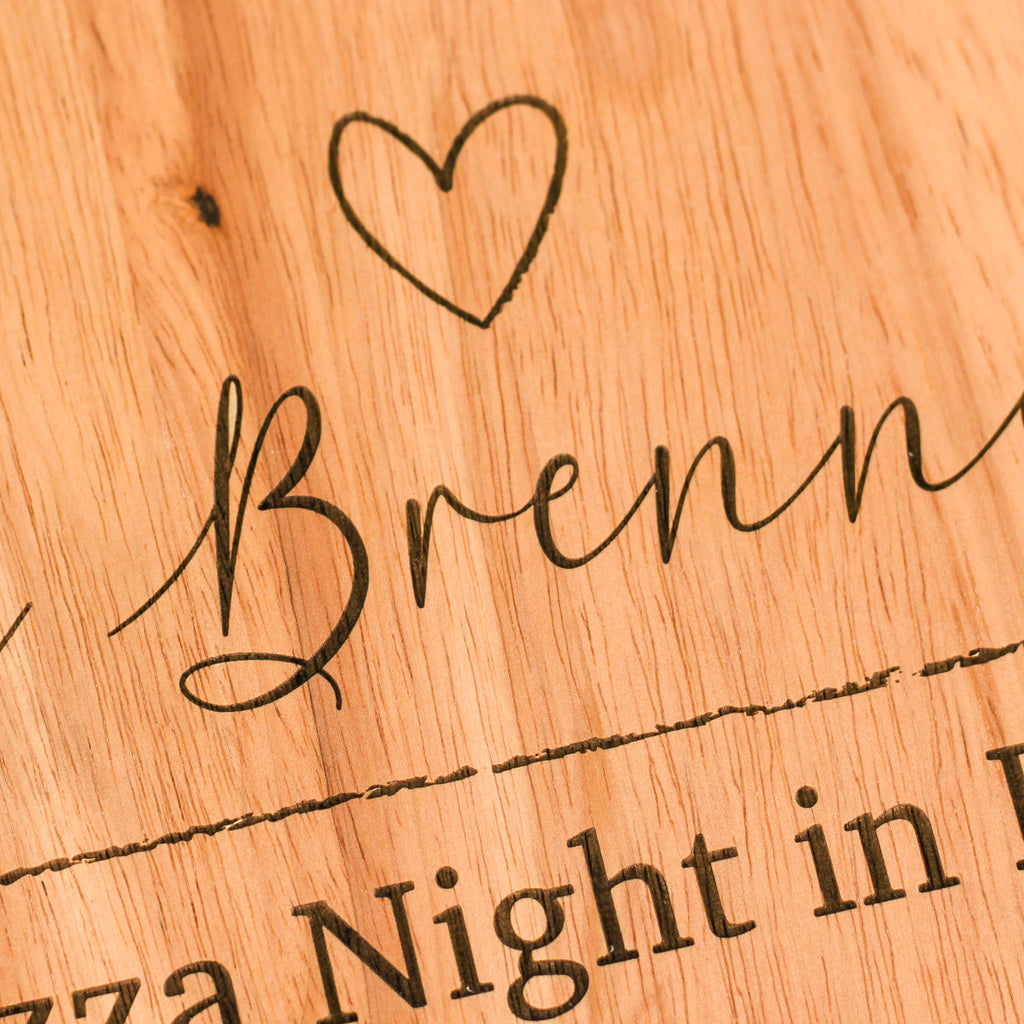 Personalised Family Night Pizza Chopping Board For Home