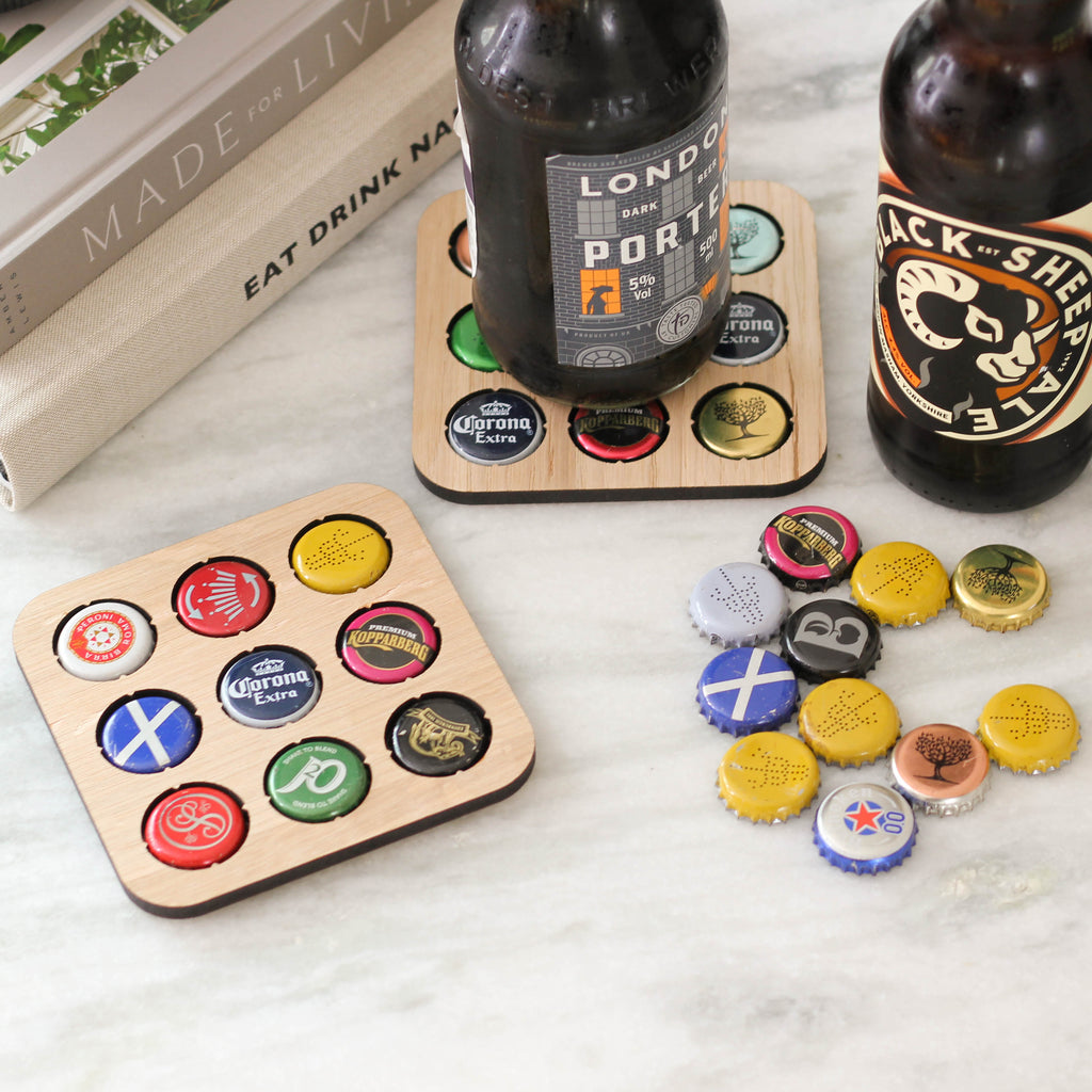 Beer Cap Collector Coaster Birthday Gift For Dad