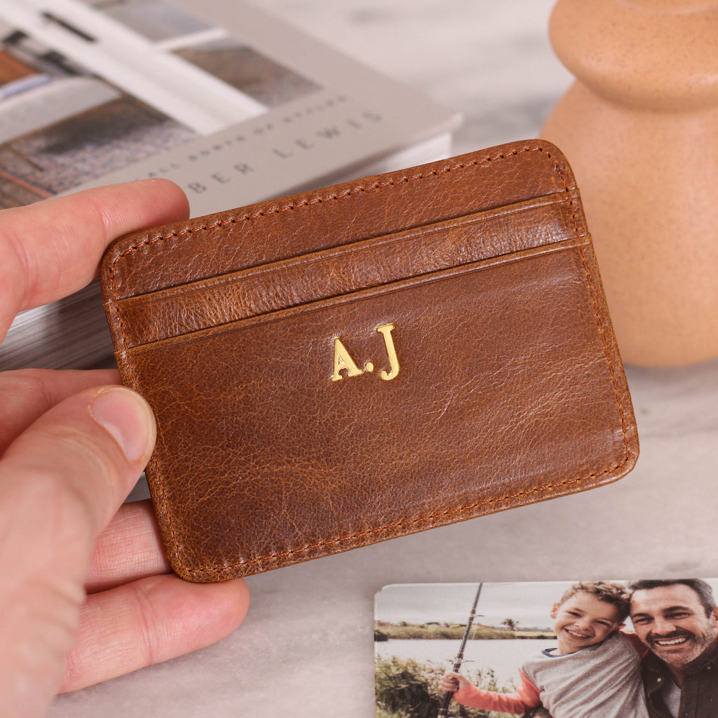 Personalised Slim Credit Card Holder Gift His Birthday