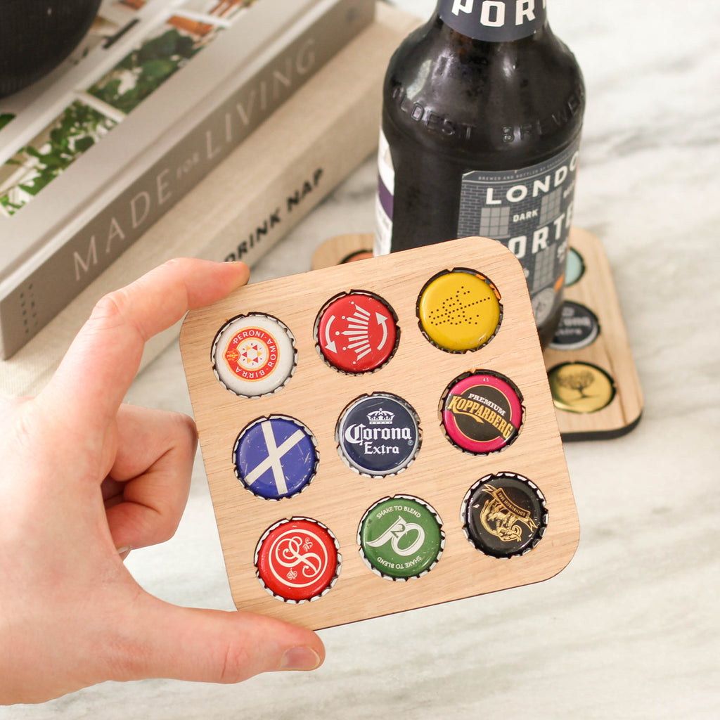 Beer Cap Collector Coaster Birthday Gift For Dad