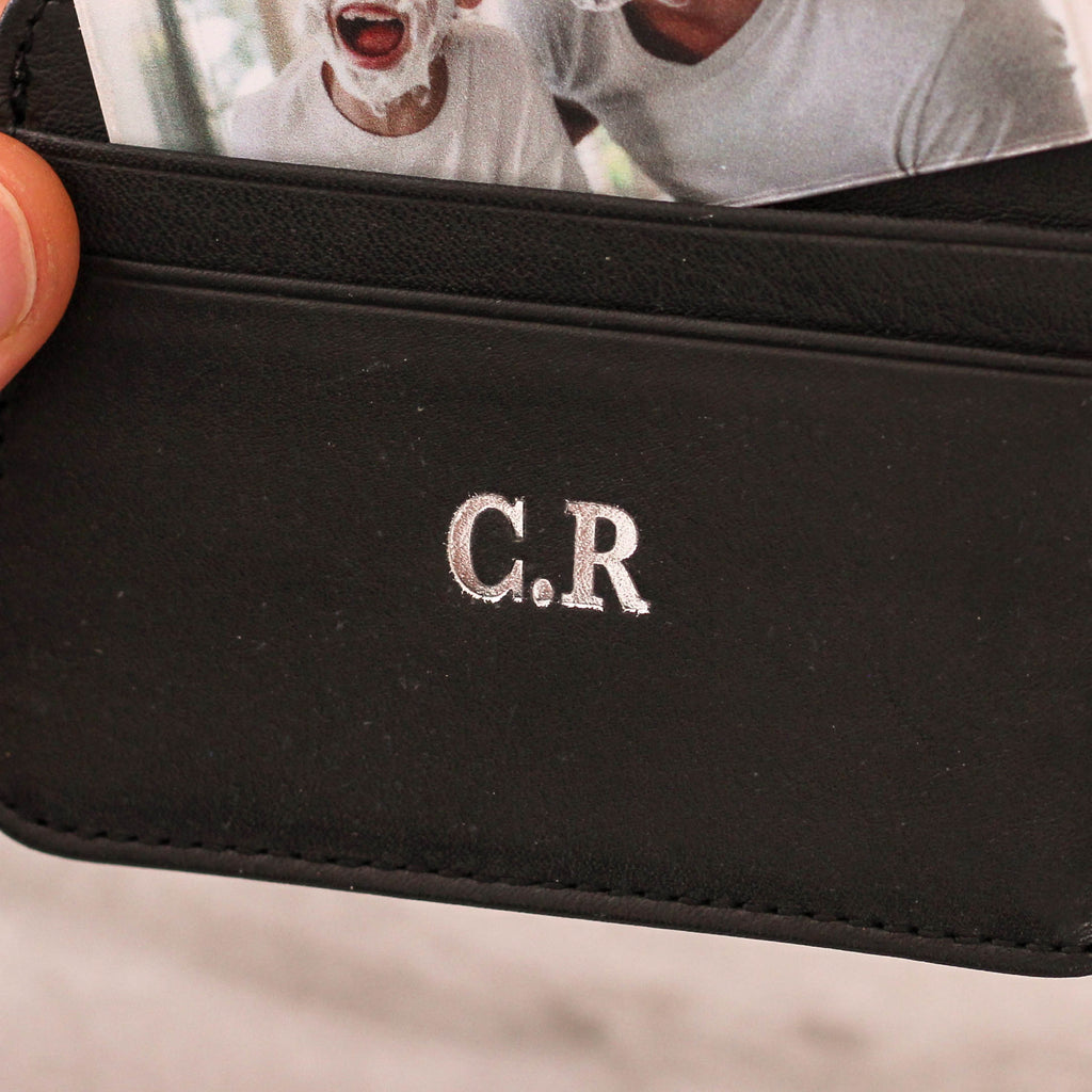 Personalised Initials Slim Credit Card Holder