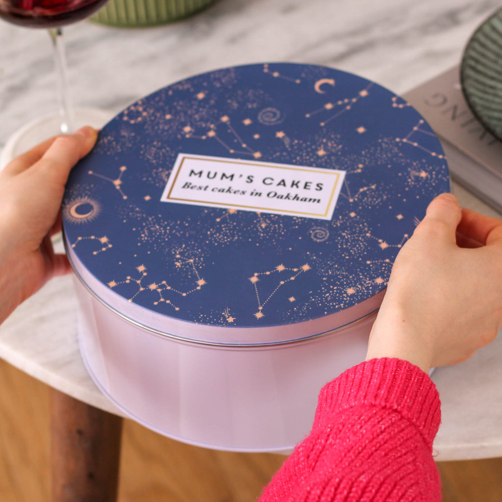 Personalised Stars Cake Baking Tin Gift For Her