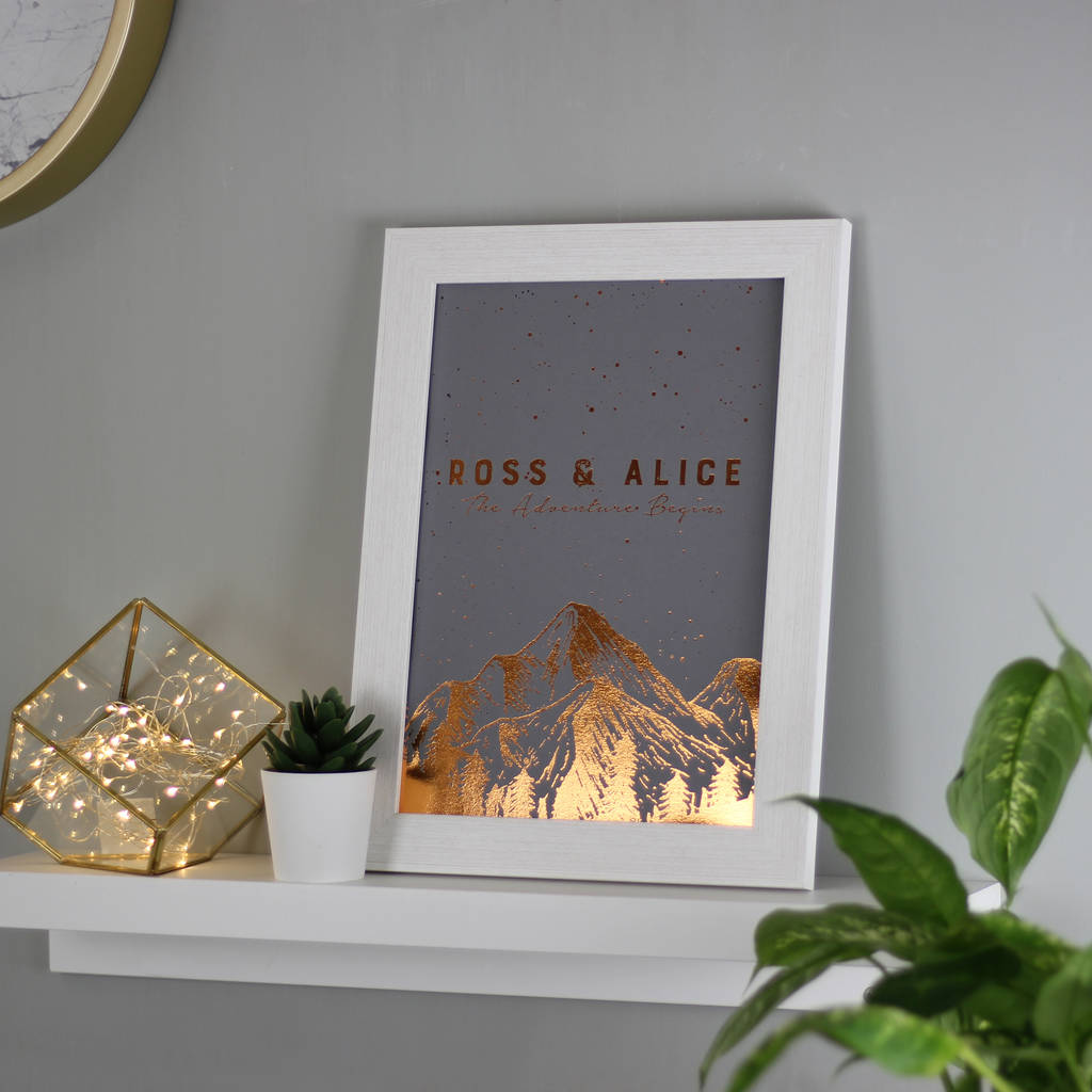 Personalised Metallic Adventure Print