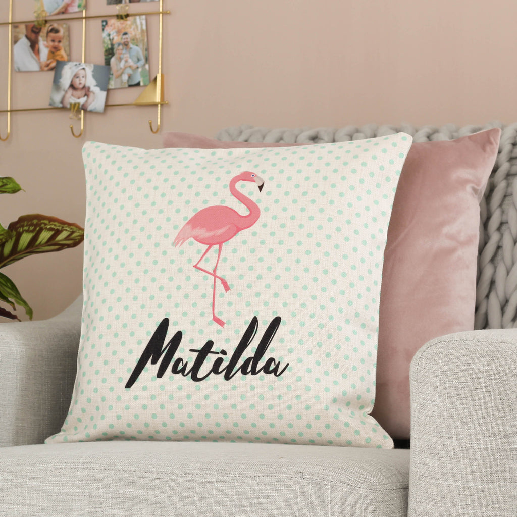 Personalised Flamingo Cushion