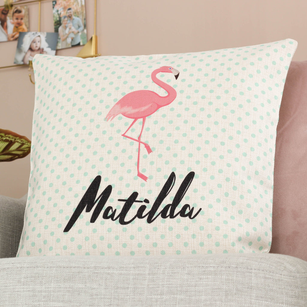 Personalised Flamingo Cushion