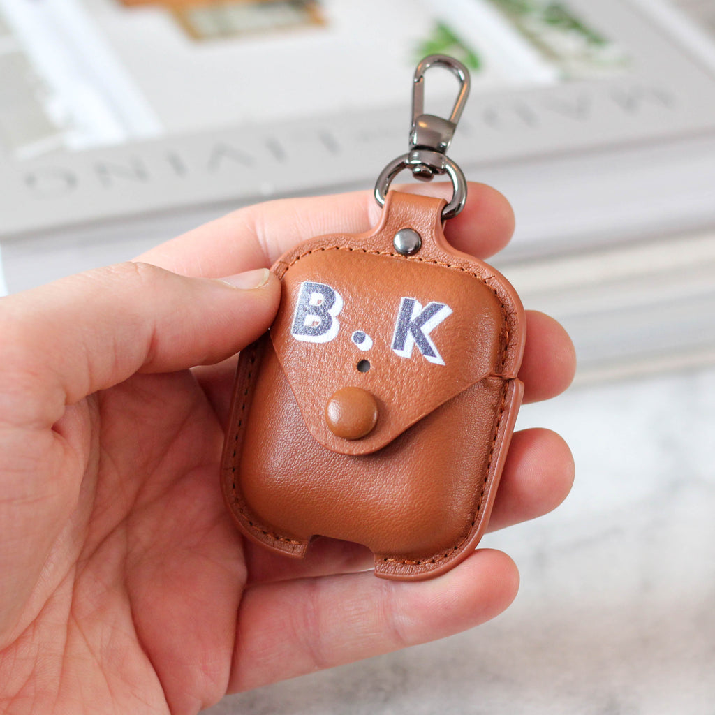 Personalised Air Pods Soft Faux Leather Case Gift