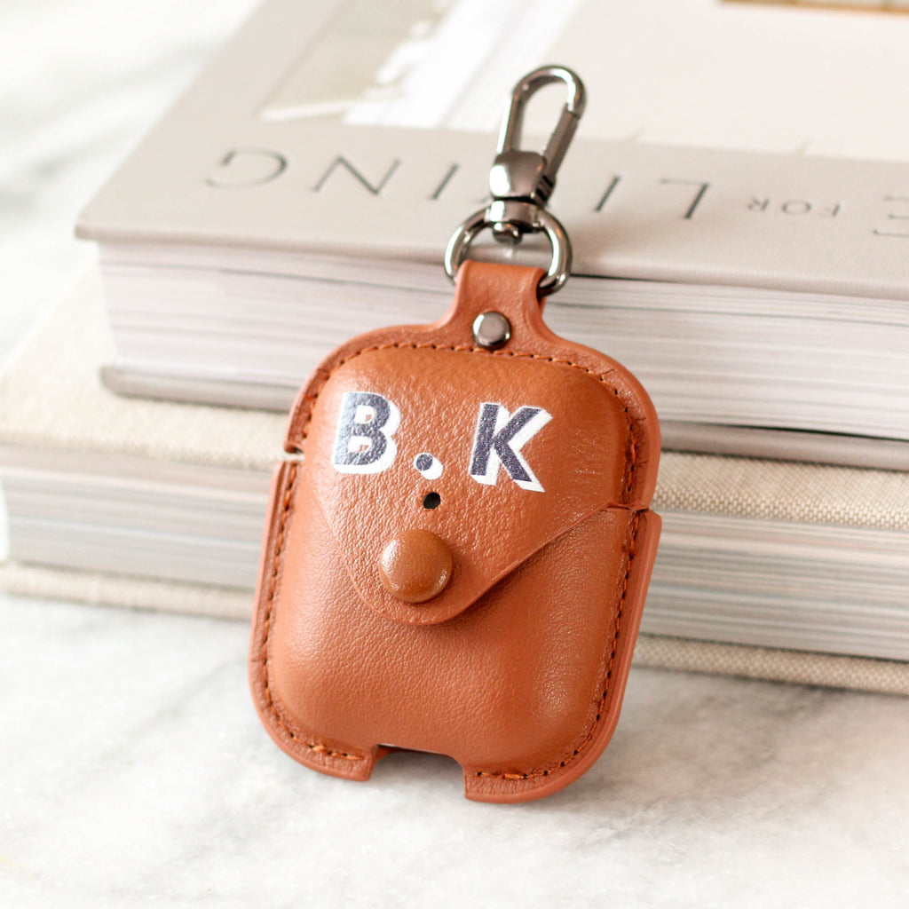 Personalised Air Pods Soft Faux Leather Case Gift