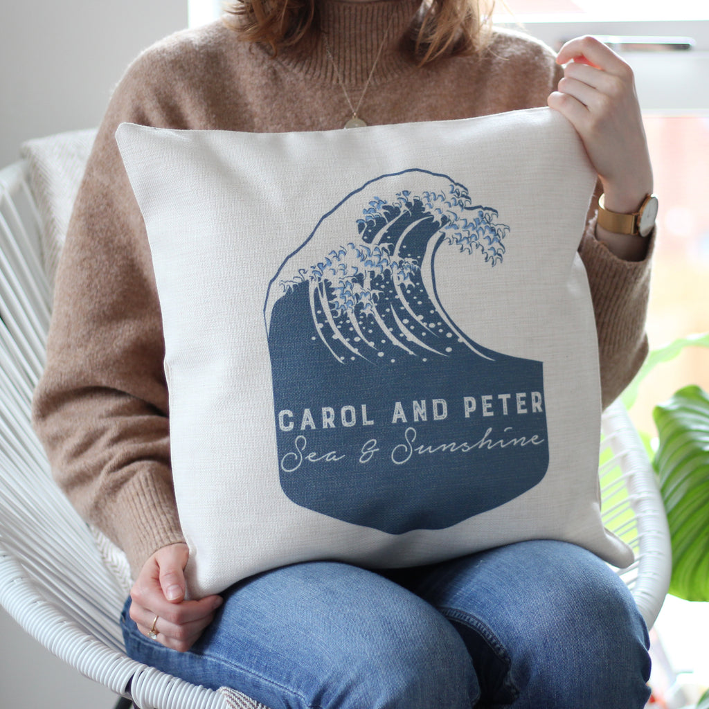 Personalised Wave Cushion