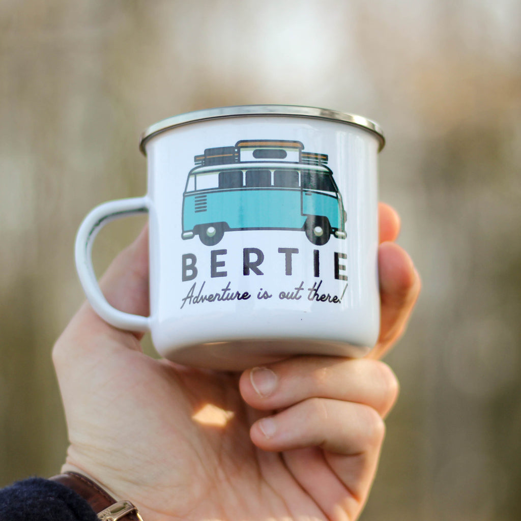 Personalised Camper Van Enamel Mug