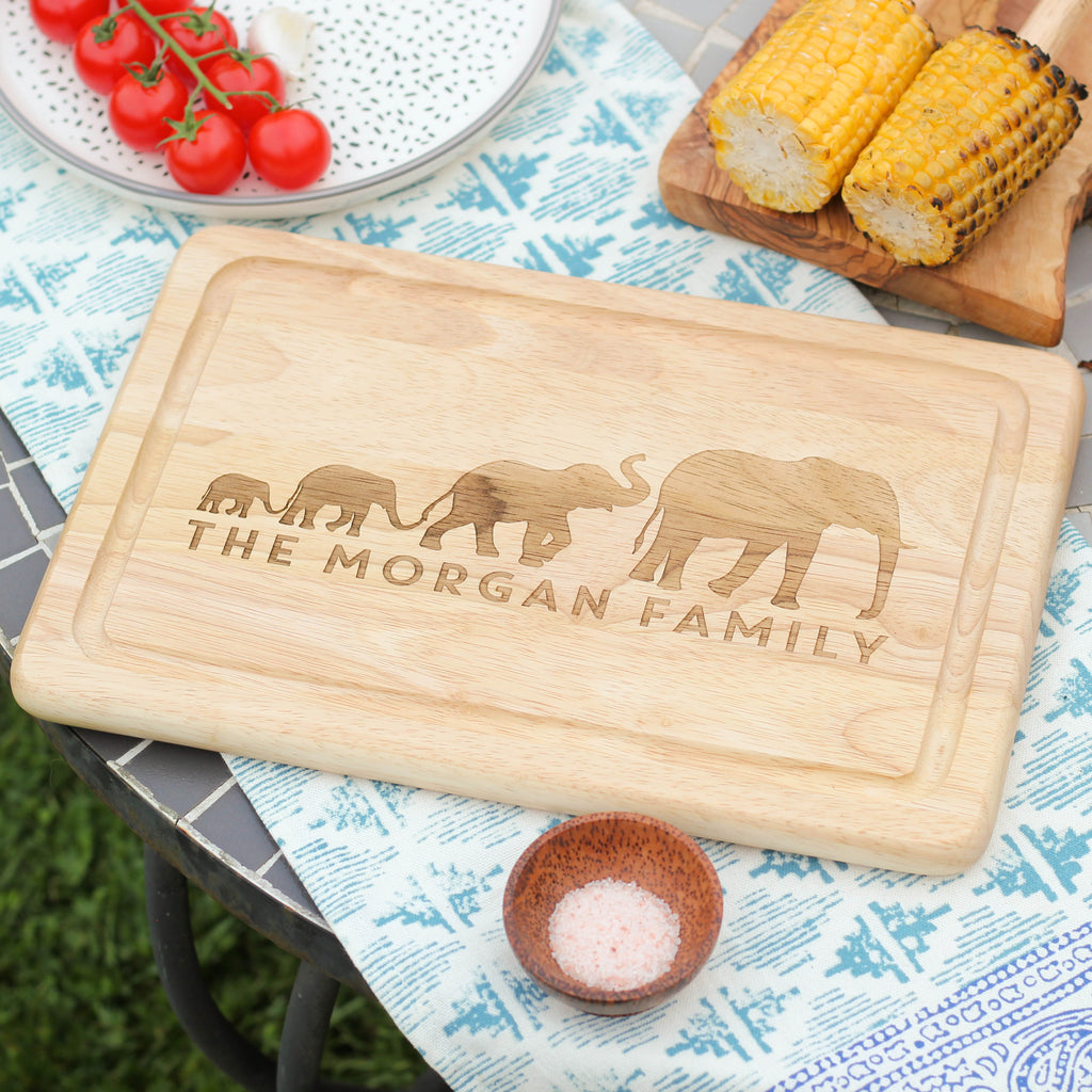 Personalised Elephant Chopping Board