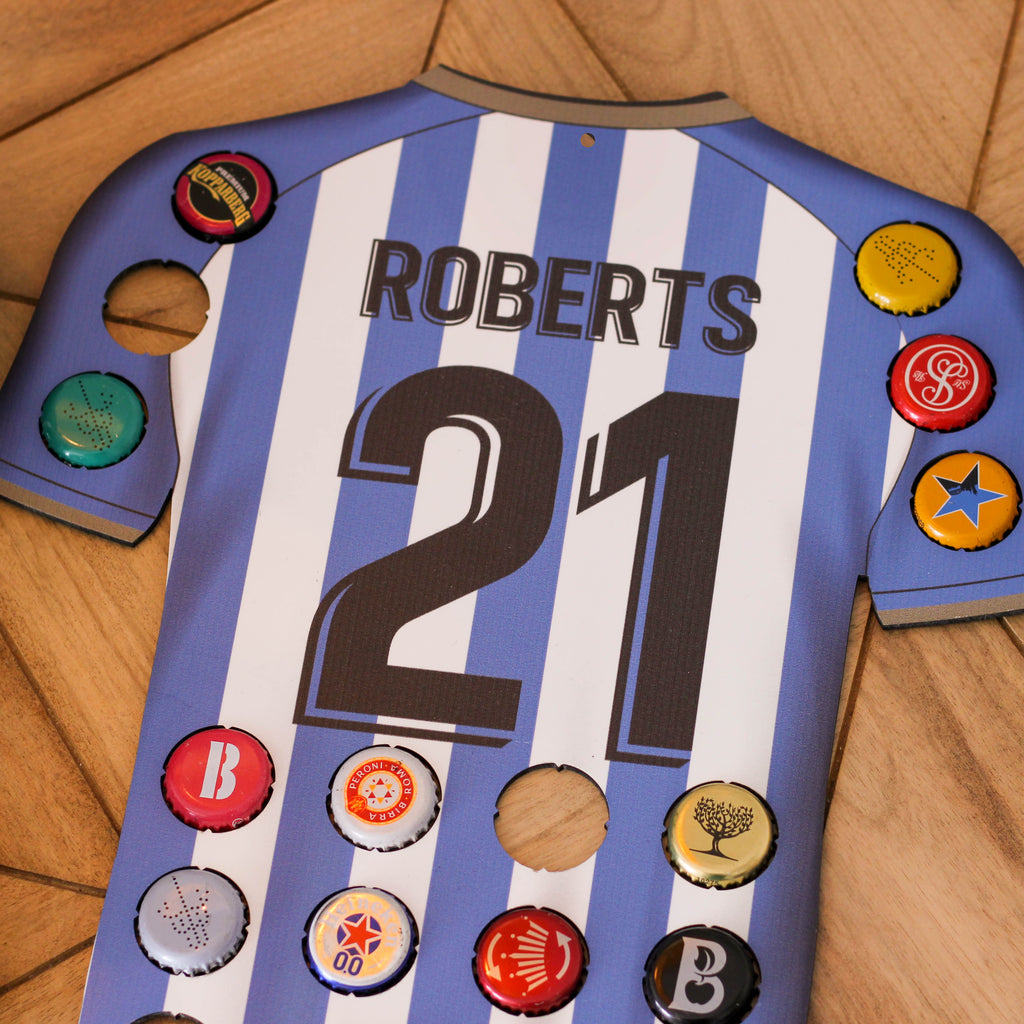 Personalised Football Shirt Beer Cap Collector Gift