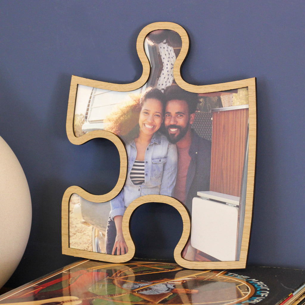 Personalised Jigsaw Piece Photo Frame Print