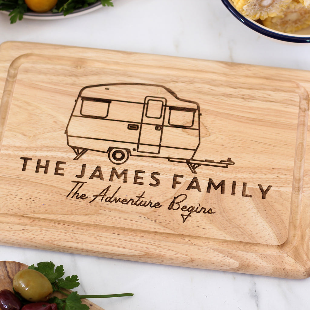 Personalised Caravan Chopping Board