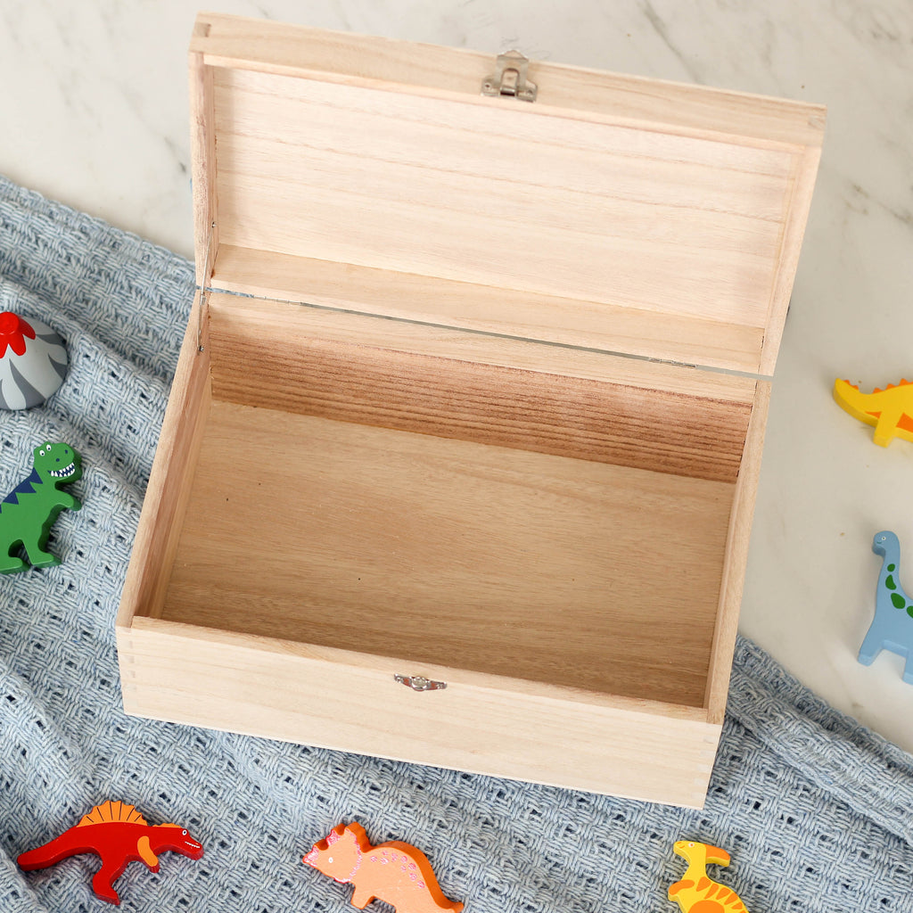 Personalised Dinosaur Kids Keepsake Memory Box