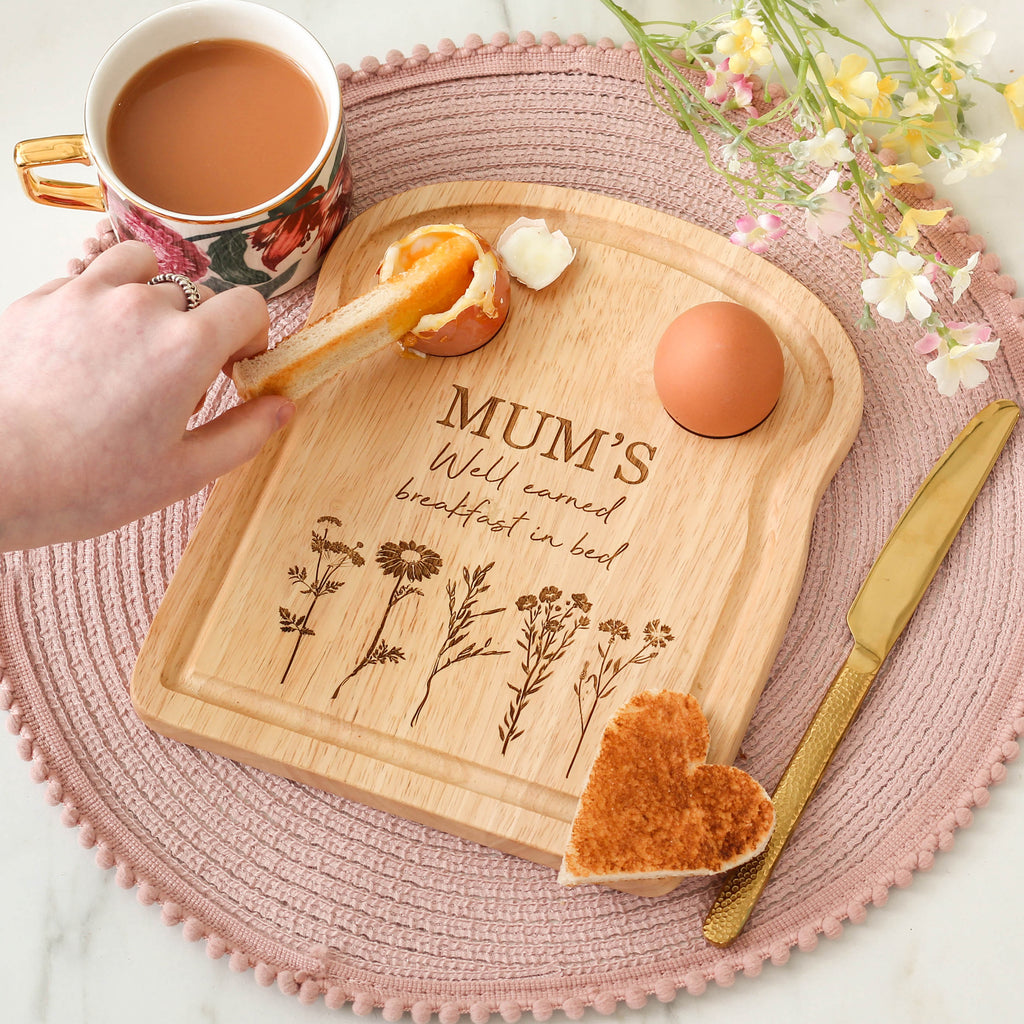 Personalised Dippy Eggs Board For Mum