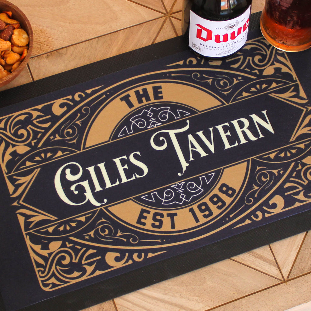 Personalised Family Drinks Pub Bar Runner