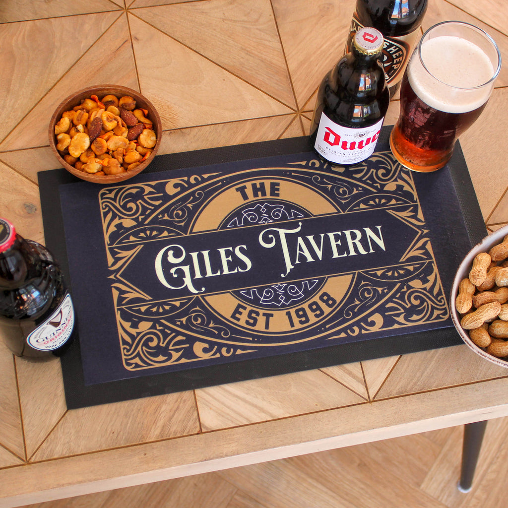 Personalised Family Drinks Pub Bar Runner