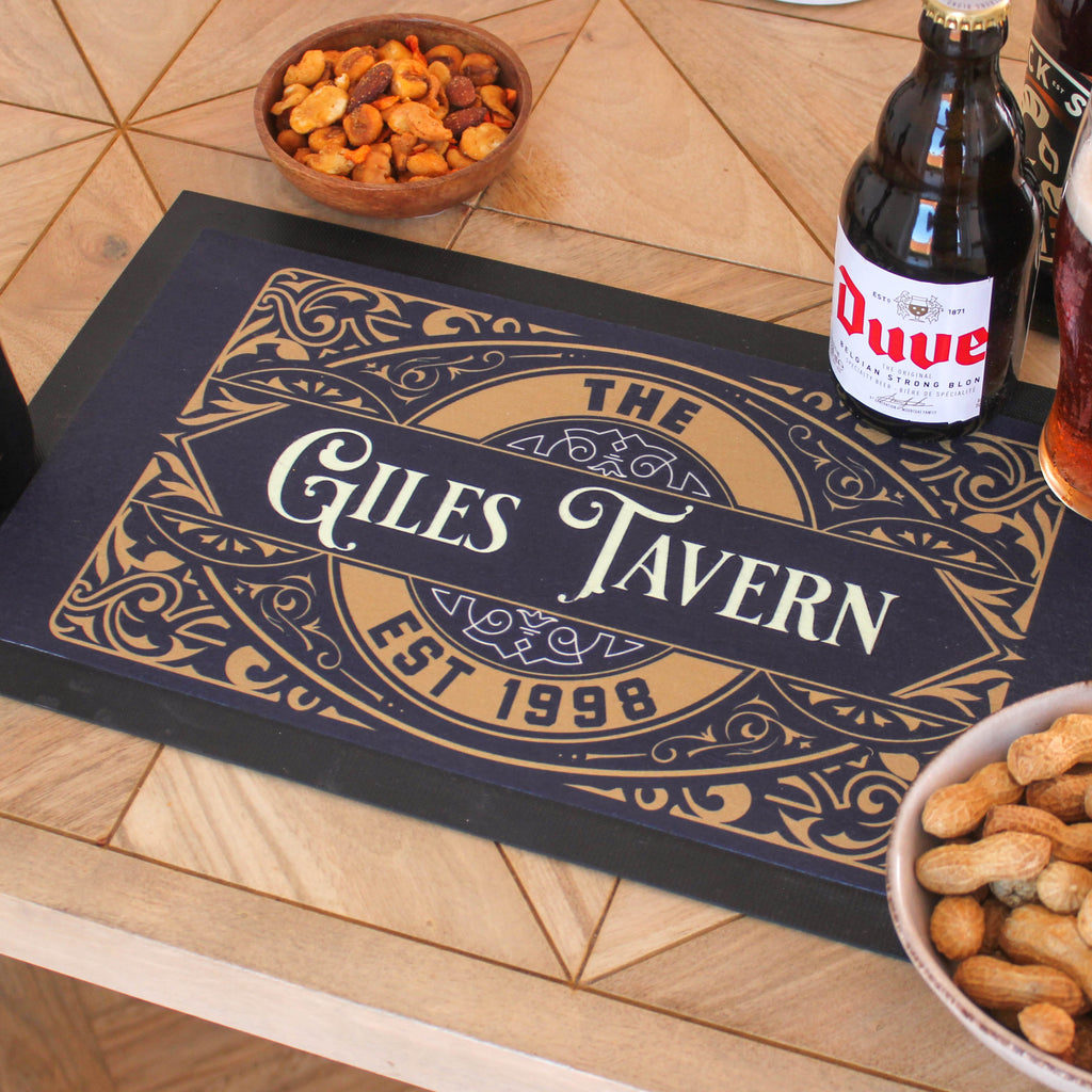 Personalised Family Drinks Pub Bar Runner