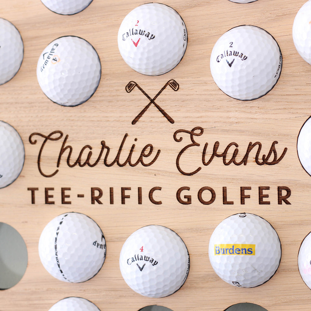 Personalised Golf Ball Wall Art Collector For The Home