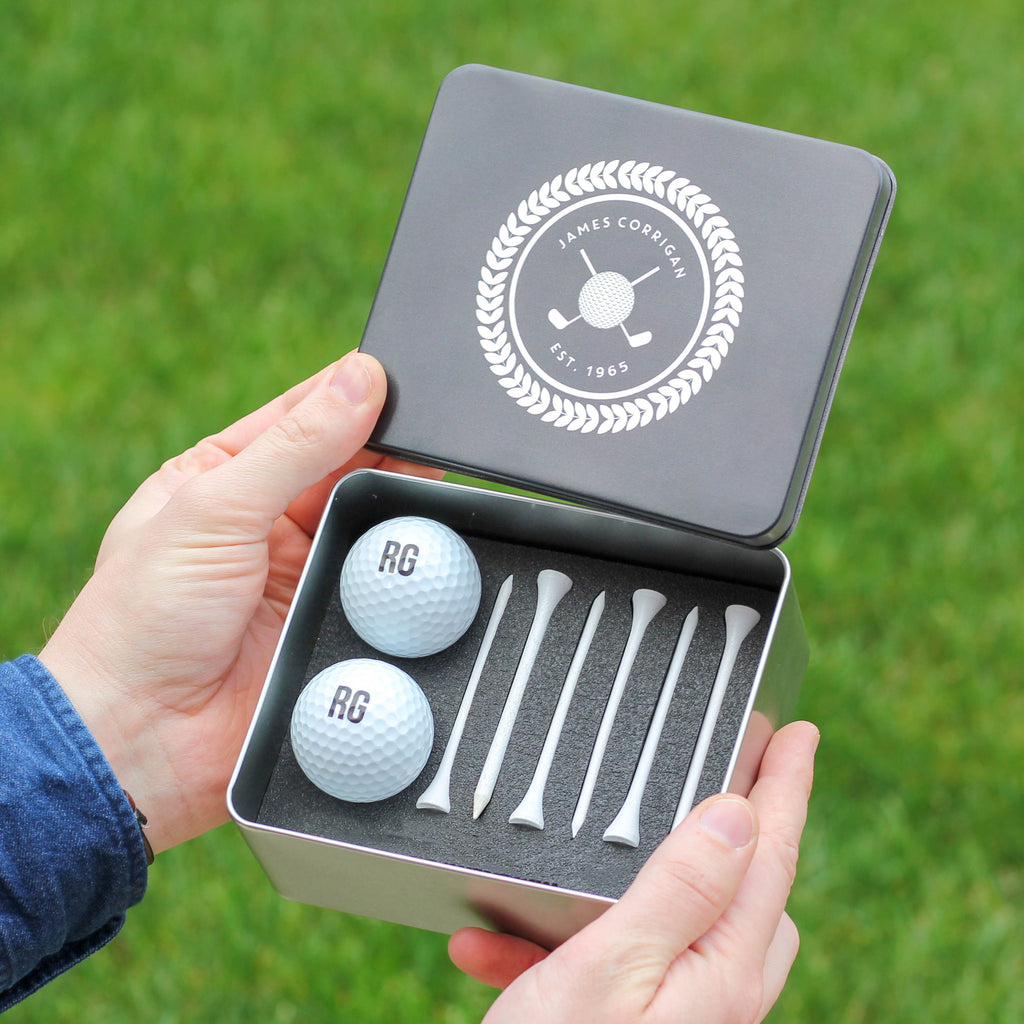Personalised Golf Set With Golf Balls And Tees