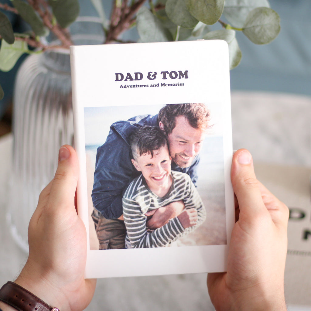 Personalised Me And Dad Photo Memories Notebook