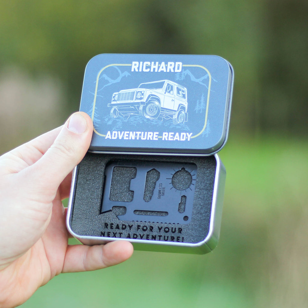 Personalised Off Road Truck Adventure Multi Tool Tin