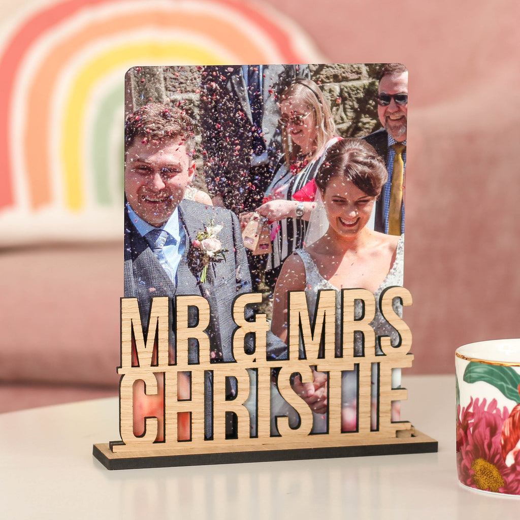 Personalised Wedding Or Anniversary Photo Frame Holder