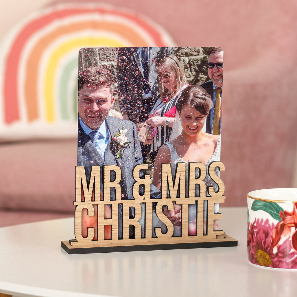 Personalised Wedding Or Anniversary Photo Frame Holder