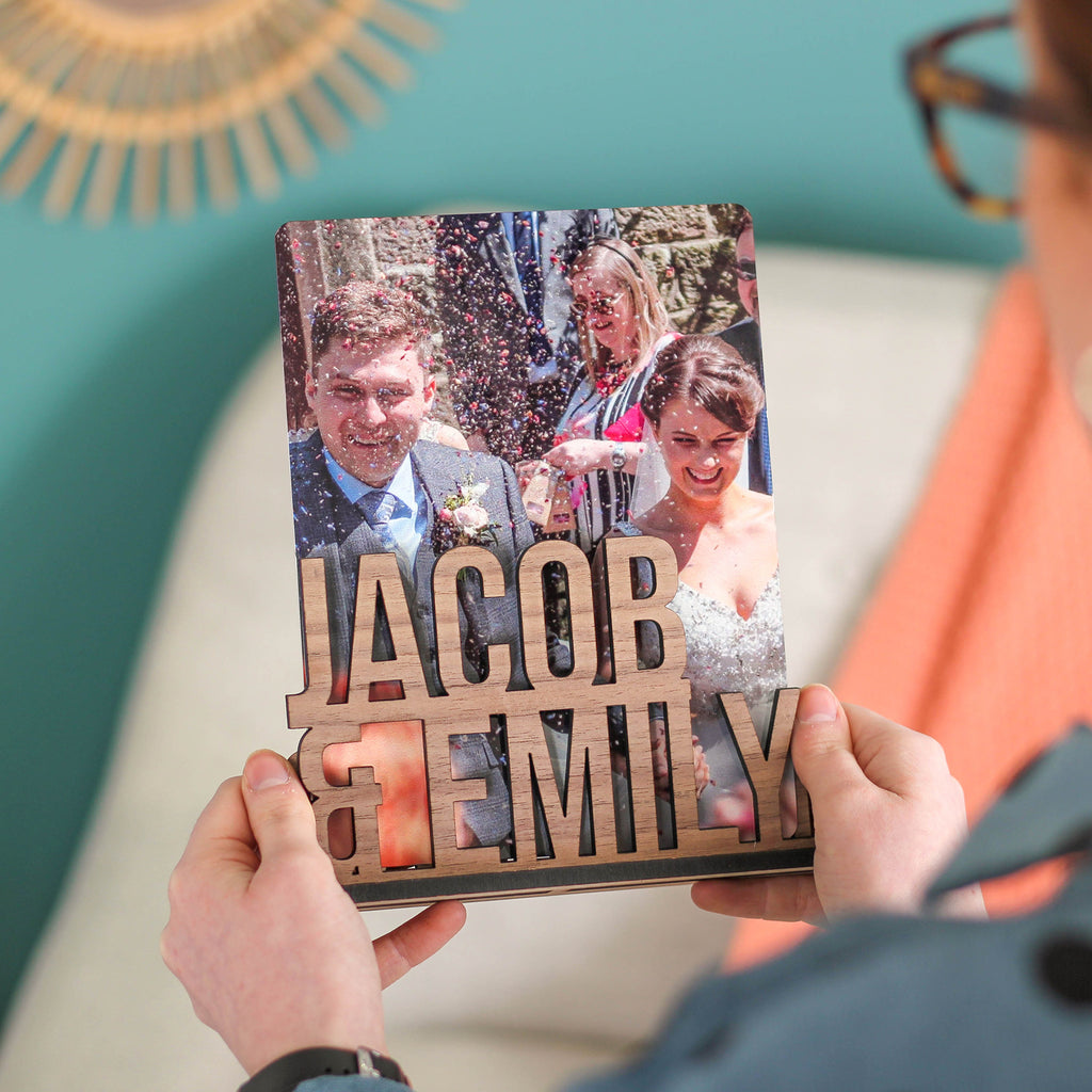 Personalised Wedding Or Anniversary Photo Frame Holder