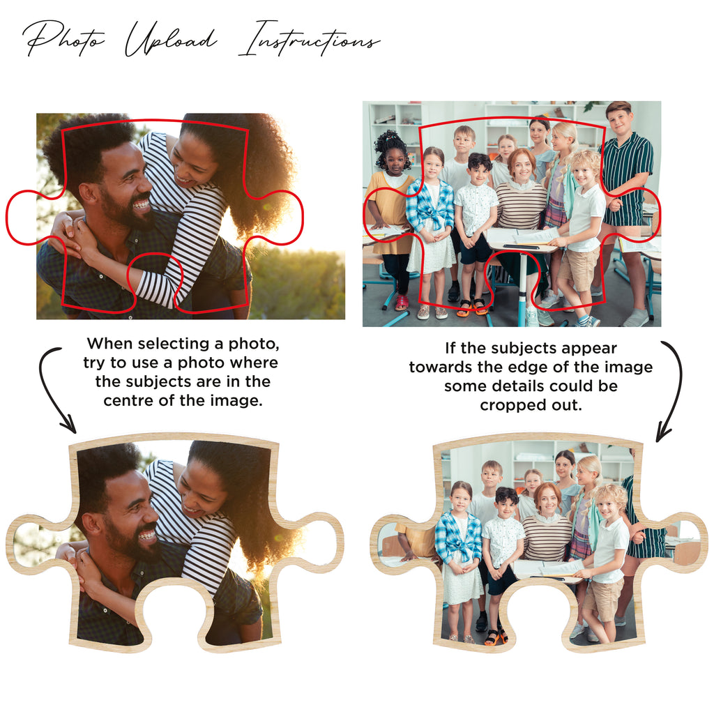 Personalised Jigsaw Piece Photo Frame Print