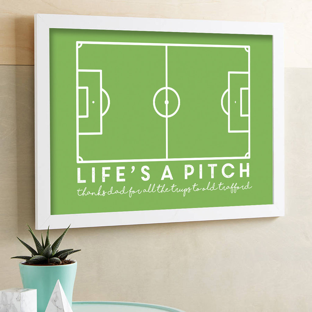 Personalised Football Pitch Print