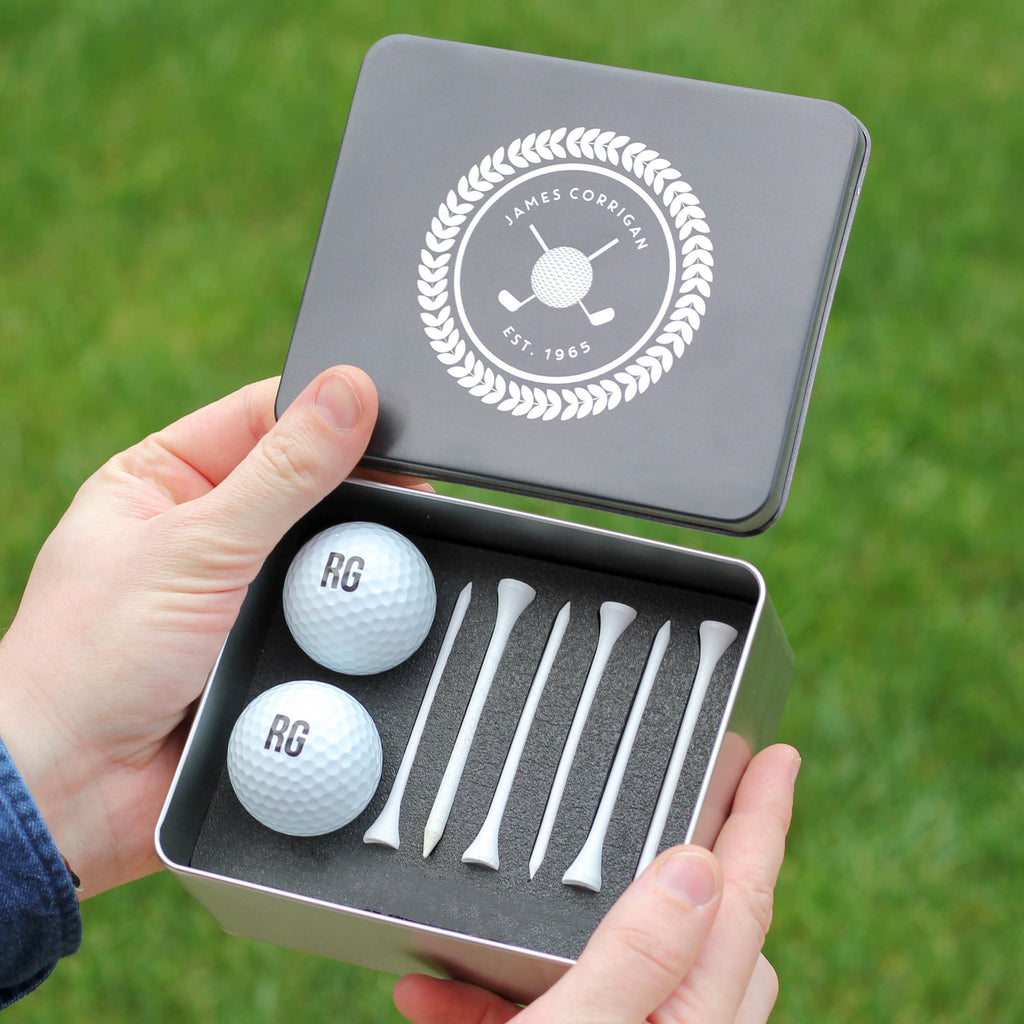 Personalised Golf Set With Golf Balls And Tees